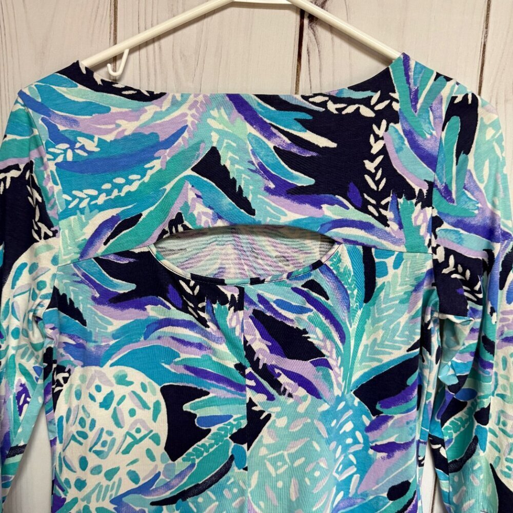 Lilly Pulitzer Hollee Dress Small Pineapple Party Print EUC - Picture 4 of 11